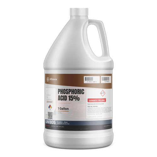 Phosphoric Acid 15% ACS Reagent Grade in a 1-gallon plastic jug from Alliance Chemical