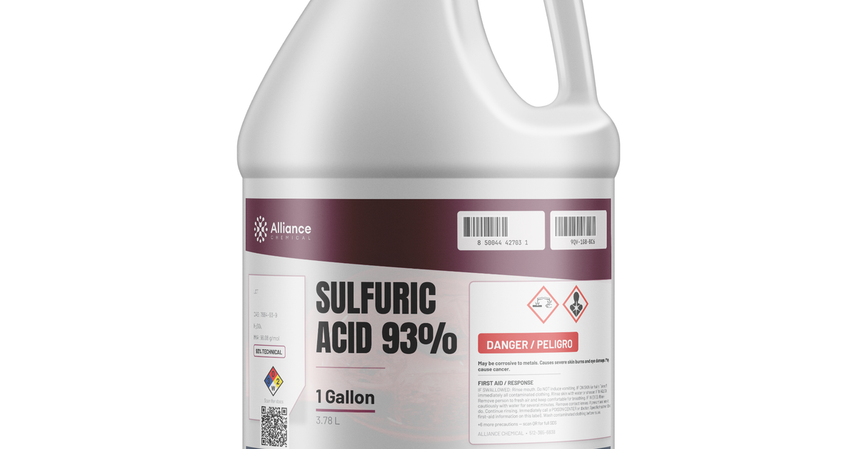 Sulfuric Acid 93% Technical Grade | CAS 7664-93-9