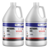 Methanol 99.8% ACS Reagent Grade in two 1-gallon plastic jugs for laboratory analysis from Alliance Chemical