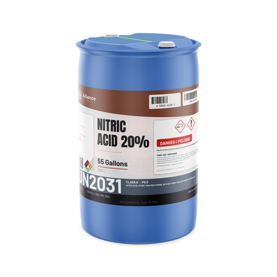 Nitric Acid 20% Technical Grade - 55 Gallon Poly Drum