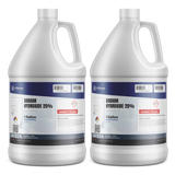 Sodium Hydroxide 25% solution in two 1-gallon plastic jugs from Alliance Chemical for wastewater neutralization