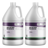 100% USP grade pure castor oil in two 1-gallon plastic jugs, Alliance Chemical for personal care and lubricant formulations