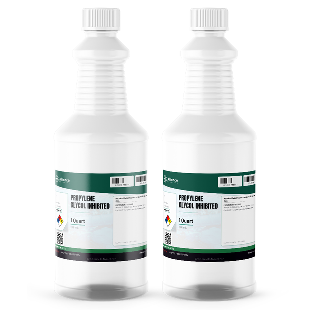 Propylene Glycol Inhibited ACS Grade in two 1-quart plastic bottles from Alliance Chemical
