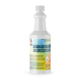 Alliance Chemical 1-quart plastic bottle of Acetic Acid Glacial ACS Grade with a ribbed neck and a white screw cap.