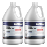 Sodium Hydroxide 15% ACS Grade in two 1-gallon white plastic jugs, Alliance Chemical