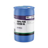 100% pure castor oil ACS grade in a 55-gallon blue plastic drum, Alliance Chemical