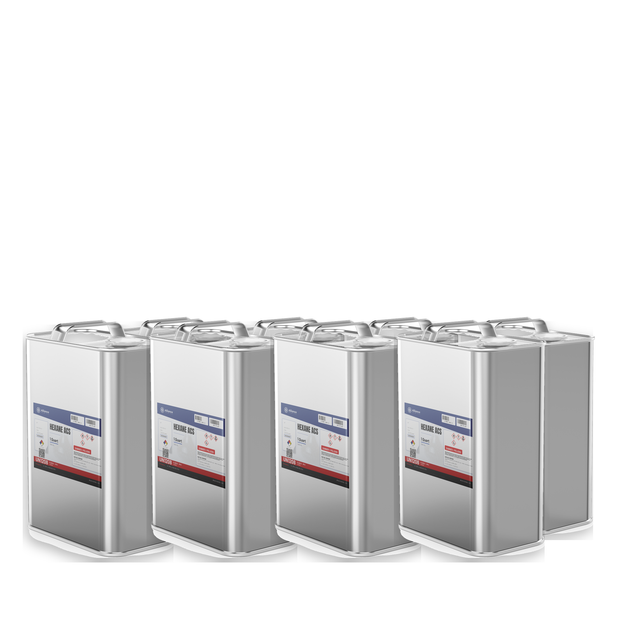Hexane ACS Reagent Grade eight 1-quart metal cans Alliance Chemical for solvent extraction and precision degreasing