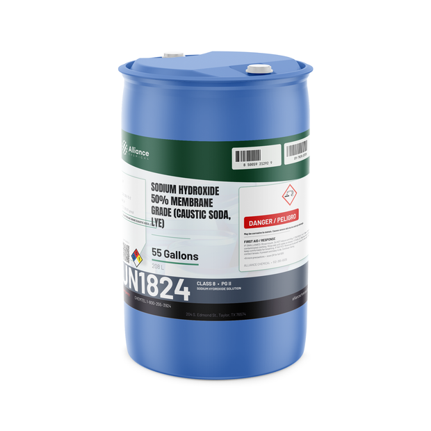 Sodium Hydroxide 50% Membrane Grade (Caustic Soda, Lye)