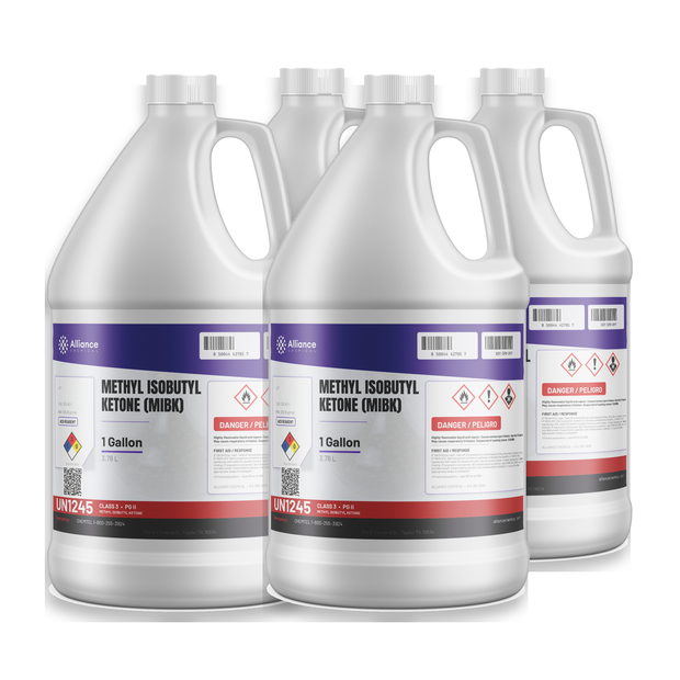Methyl Isobutyl Ketone ACS Reagent Grade four 1-gallon jugs Alliance Chemical for laboratory extraction solvent