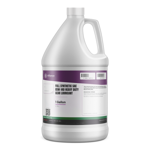 Full Synthetic SAE 85W-140 Heavy Duty Gear Lubricant in a 1-gallon jug, Alliance Chemical
