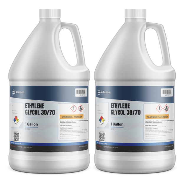 Ethylene Glycol 30/70 technical grade in two 1-gallon plastic jugs, Alliance Chemical