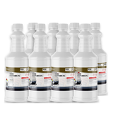 Sodium Hypochlorite 3% Technical Grade in eight 1-quart white plastic bottles, Alliance Chemical