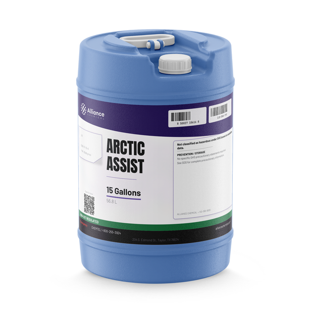 Arctic Assist Technical Grade in a 15-gallon blue plastic carboy from Alliance Chemical