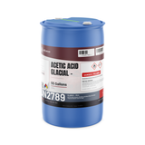 Glacial Acetic Acid Food Grade in a 55-gallon blue plastic drum, Alliance Chemical