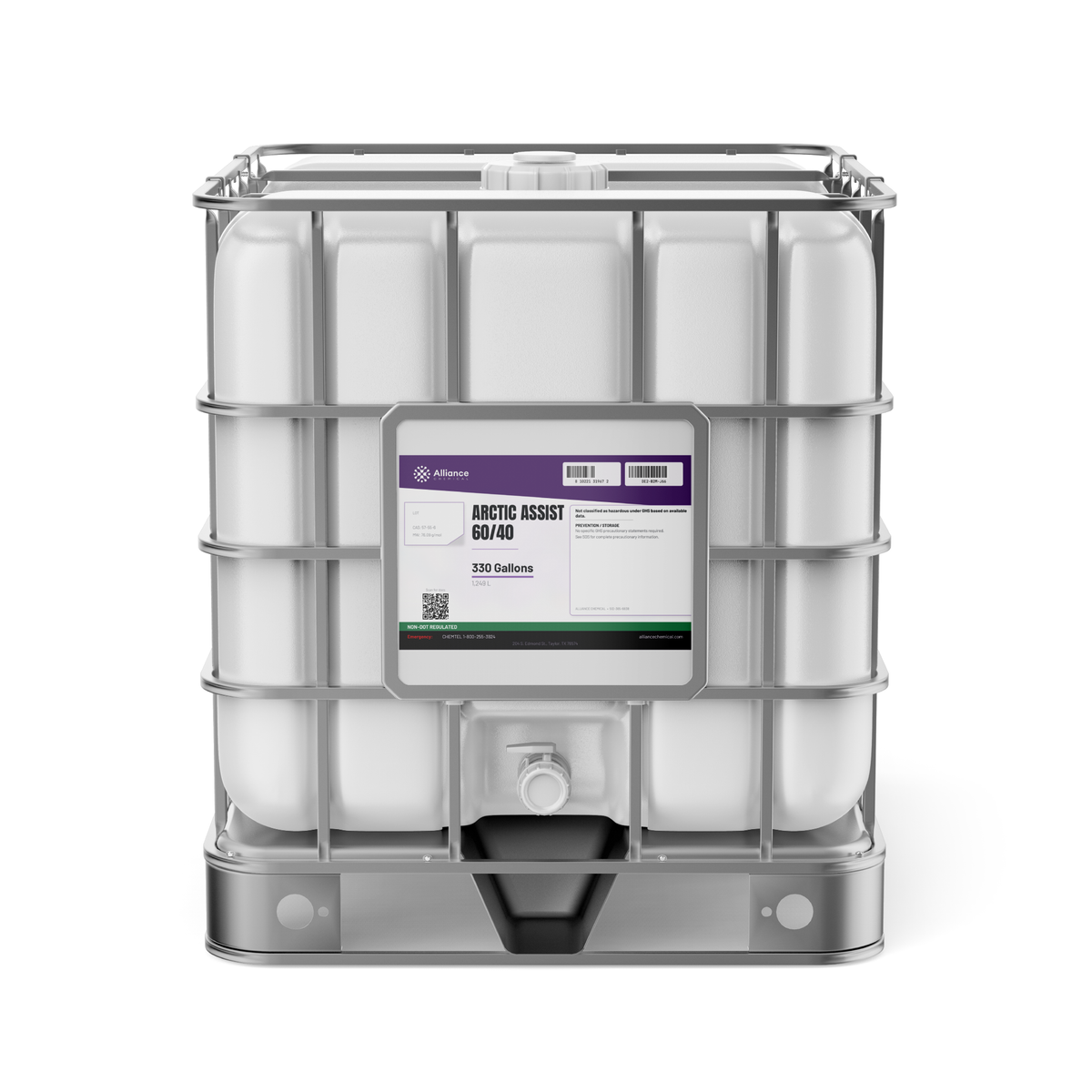 Arctic Assist 60/40 technical grade in a 330-gallon IBC tote from Alliance Chemical