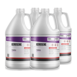 Technical grade K1 kerosene in four 1-gallon plastic jugs by Alliance Chemical for space heater fuel and degreasing
