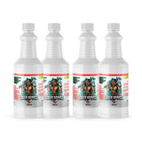 Four 1-quart plastic bottles of Alliance Chemical Drain Hammer - Sulfuric Acid Drain Cleaner with white caps and labels.