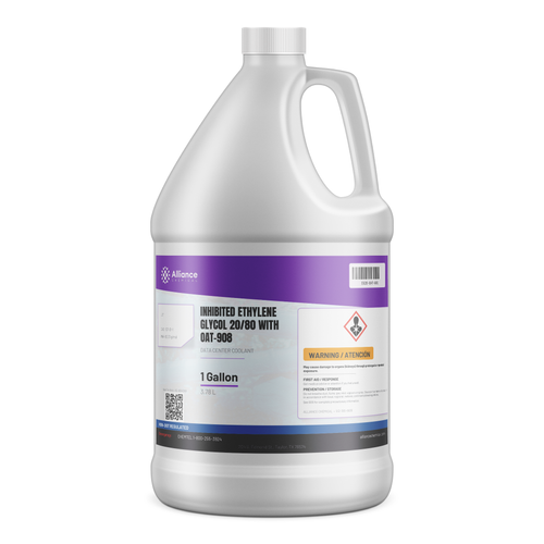 Inhibited Ethylene Glycol 20/80 (20% EG) OAT-908 data center coolant, 1-gallon jug - Alliance Chemical