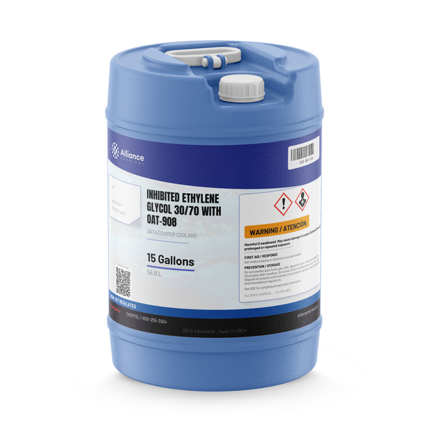 Inhibited 30/70 ethylene glycol data center coolant in a 15-gallon carboy, Alliance Chemical