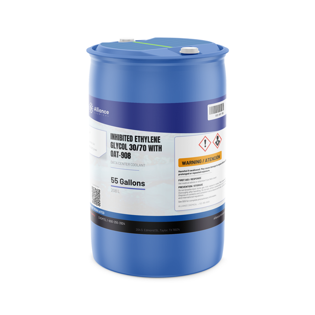 Inhibited Ethylene Glycol 30/70 55-gallon drum from Alliance Chemical for data center cooling