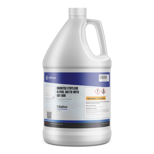 Inhibited Ethylene Glycol 30/70 with OAT-908 1-gallon jug from Alliance Chemical for data center cooling