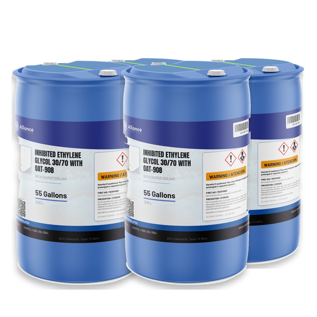Inhibited Ethylene Glycol 30/70 Data Center Coolant in four 55-gallon drums from Alliance Chemical