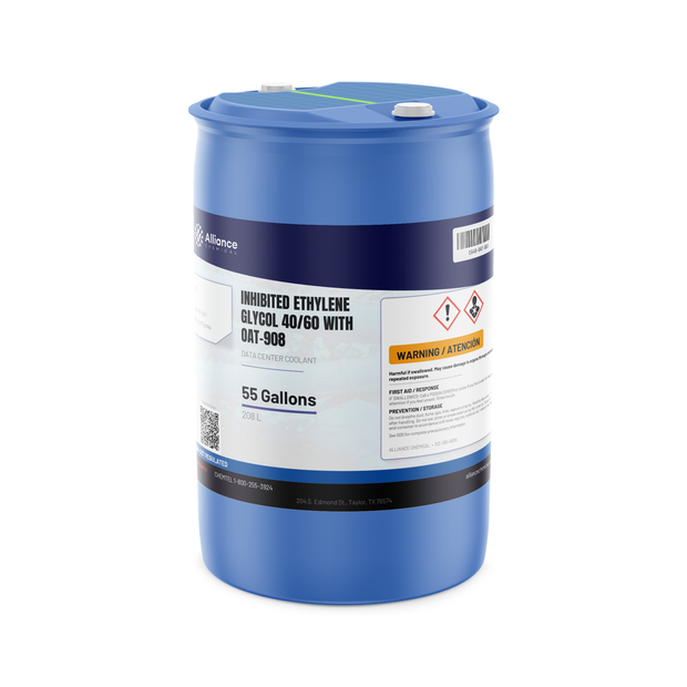 Inhibited Ethylene Glycol 40/60 Data Center Coolant in a 55-gallon drum, Alliance Chemical