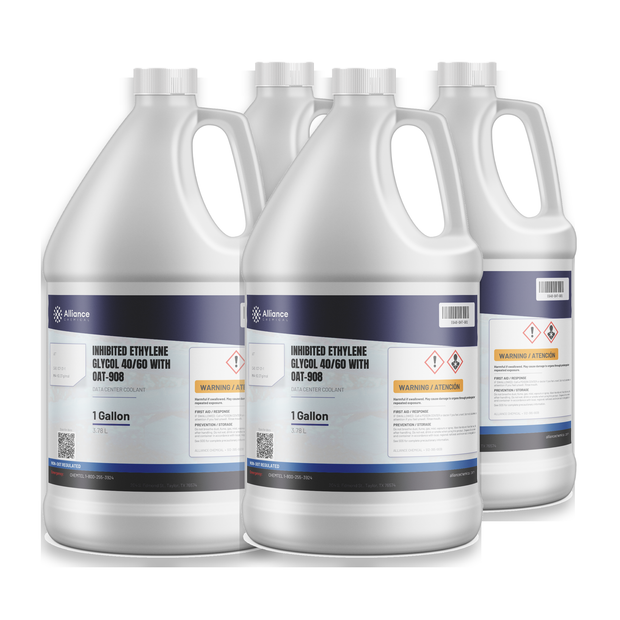 Inhibited ethylene glycol 40/60 data center coolant in four 1-gallon jugs, Alliance Chemical