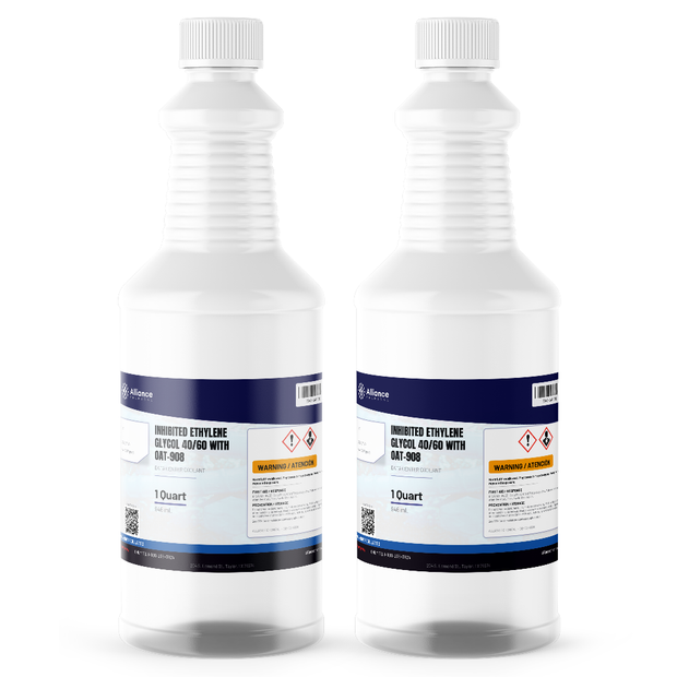 Inhibited Ethylene Glycol 40/60 with OAT-908 in two 1-quart plastic bottles, Alliance Chemical