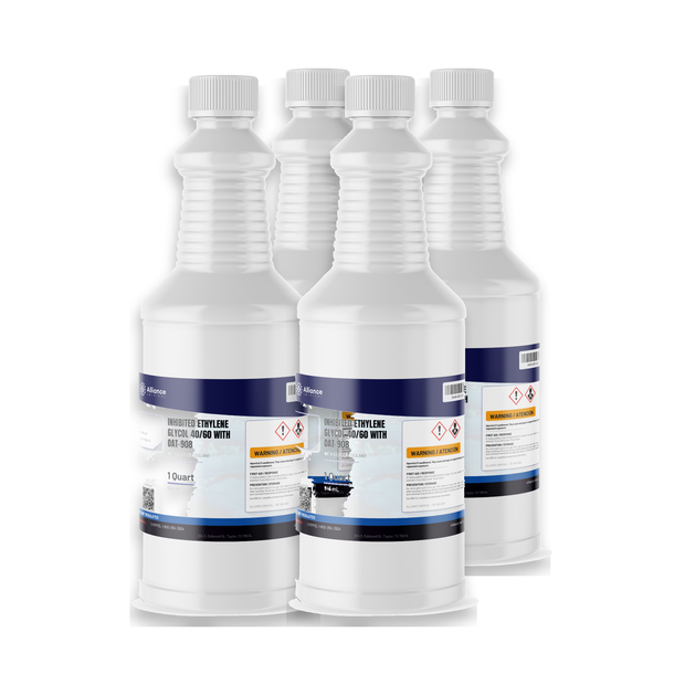 Inhibited Ethylene Glycol 40/60 with OAT-908 four 1-quart bottles Alliance Chemical for data center coolant