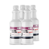 Sulfuric Acid 70% Technical Grade, four 1-quart plastic bottles for pH neutralization, Alliance Chemical