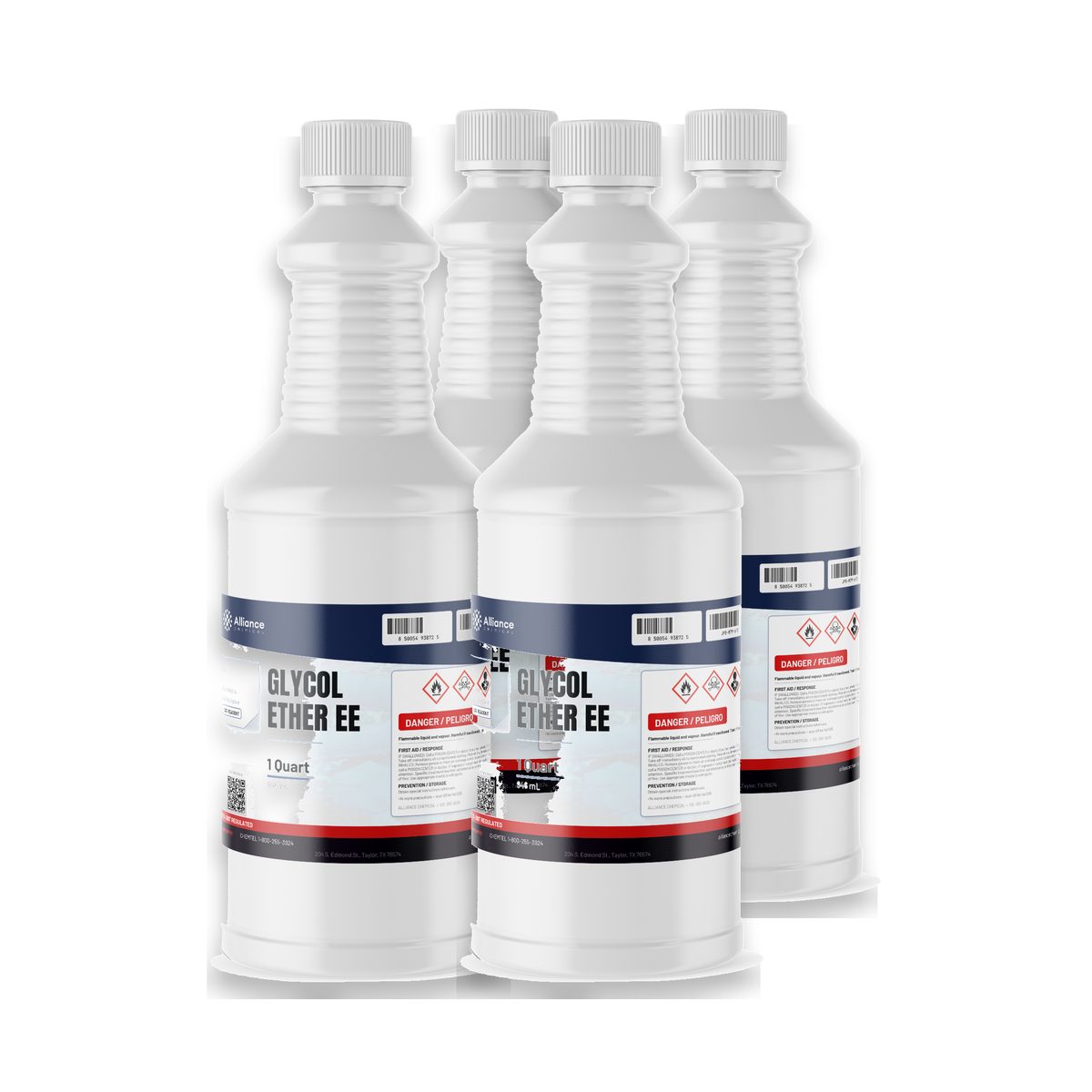Glycol Ether EE ACS Reagent Grade in four 1-quart plastic bottles by Alliance Chemical
