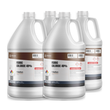 Ferric Chloride 40% solution in four 1-gallon plastic jugs, Alliance Chemical for PCB copper etching and wastewater clarification