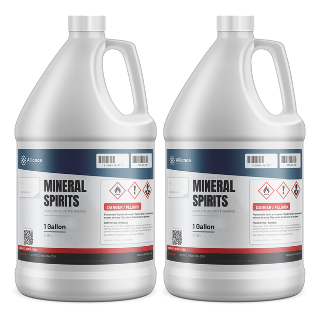 Odorless Mineral Spirits two 1-gallon jugs, Alliance Chemical for paint thinning and parts degreasing