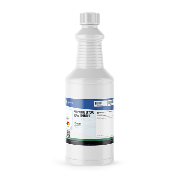 Propylene Glycol 60% Inhibited in a 1-quart white plastic bottle from Alliance Chemical