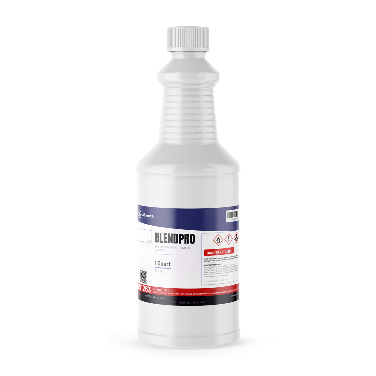 Blendpro technical grade paint thinner 1-quart plastic bottle for spray gun cleanup, Alliance Chemical