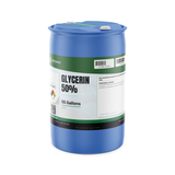 Glycerin 50% Food Grade in a blue 55-gallon polyethylene drum, Alliance Chemical
