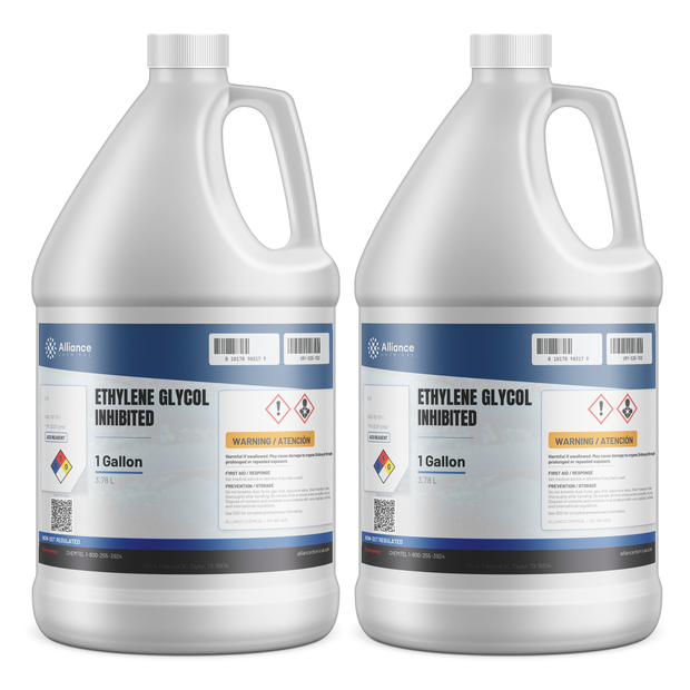 Ethylene Glycol Inhibited ACS Reagent Grade in two 1-gallon jugs, Alliance Chemical