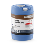 Ferric Chloride 40% Technical Grade in a 15-gallon blue carboy, Alliance Chemical for PCB copper etching and wastewater clarification
