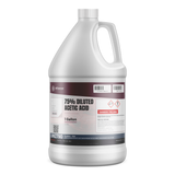 75% Diluted Acetic Acid Food Grade in a 1-gallon plastic jug by Alliance Chemical for textile processing and pH adjustment