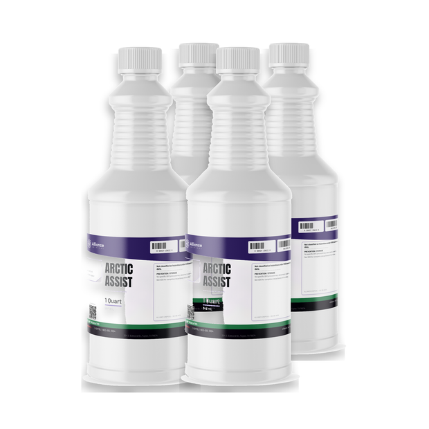 Arctic Assist Technical Grade liquid in four 1-quart white plastic bottles, Alliance Chemical