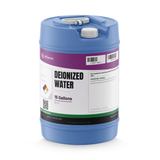 Deionized Water, Technical Grade in a 15-gallon blue plastic carboy from Alliance Chemical for reagent prep