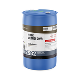 Ferric Chloride 30% Technical Grade in a 55-gallon blue plastic drum, Alliance Chemical