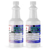 2-quart bottles of 37% Technical Grade Hydrochloric Acid (HCl) in white HDPE containers with GHS corrosive/toxic hazard symbols.