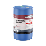 Hydrochloric Acid 31% Technical Grade in a 55-gallon blue plastic drum, Alliance Chemical
