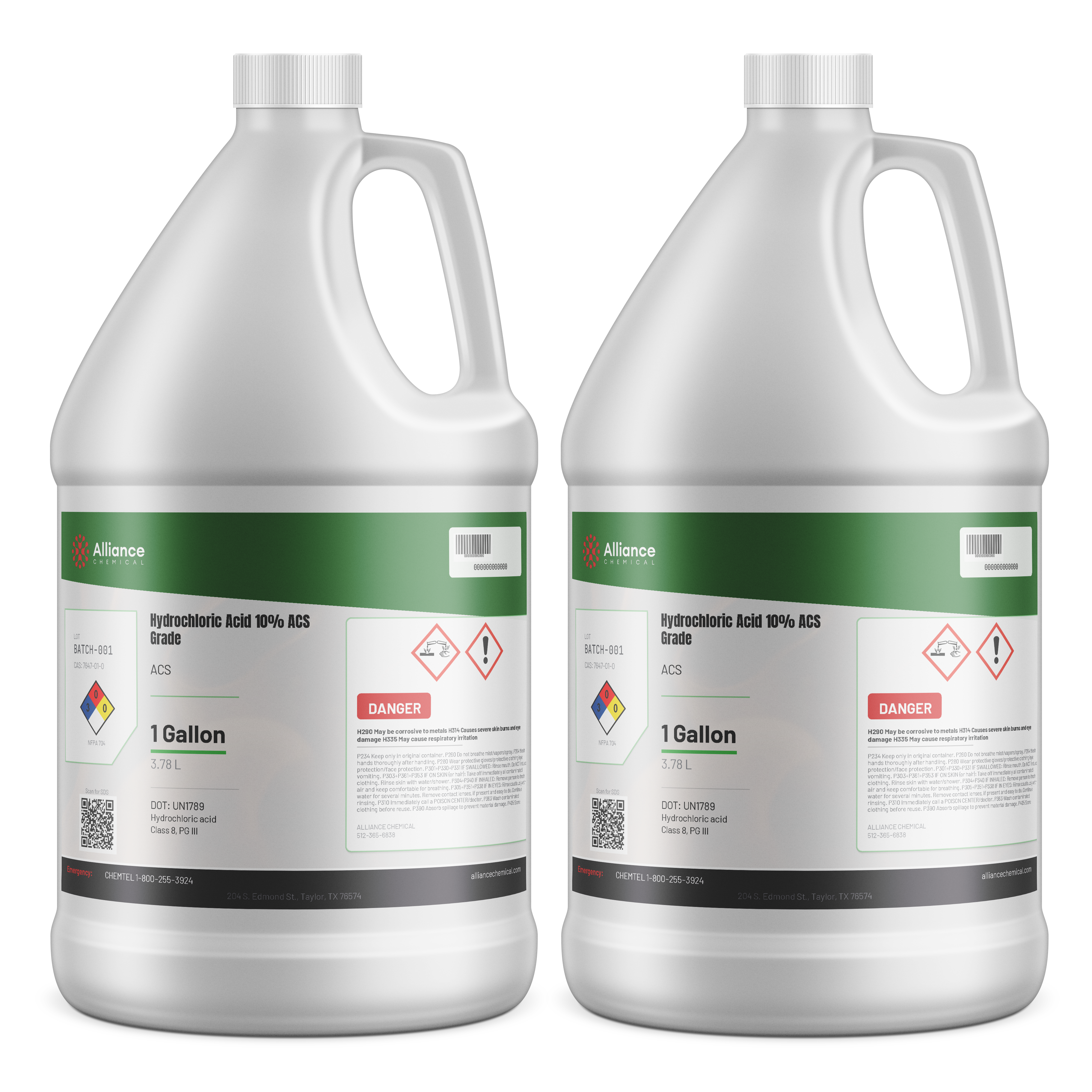 Hydrochloric Acid 10% ACS Grade | Alliance Chemical