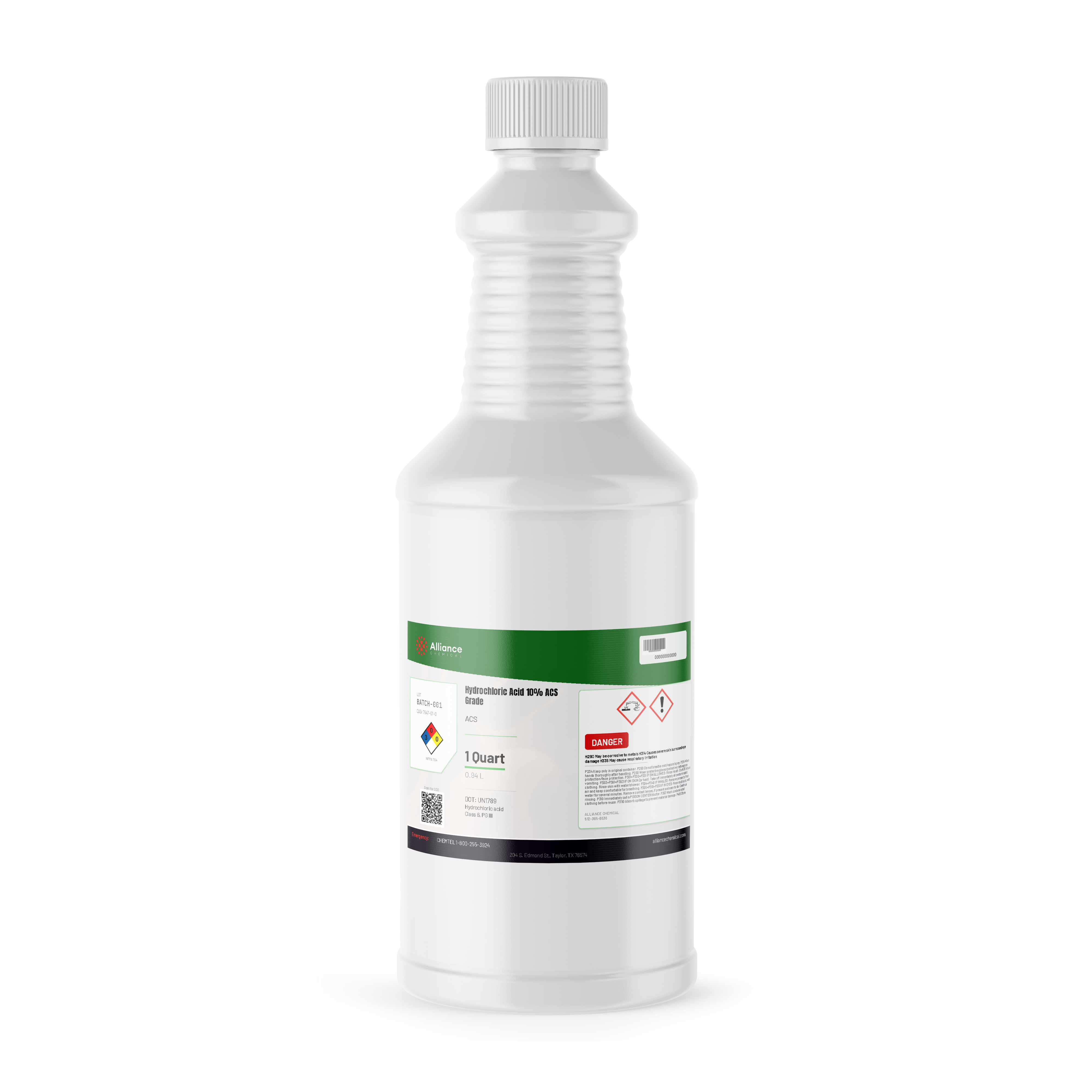 Hydrochloric Acid 10% ACS Grade | Alliance Chemical