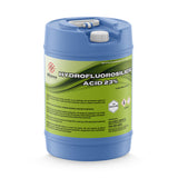 15-gallon HDPE drum of Hydrofluorosilicic Acid 23% (HFS) Alliance Chemical branding, and dual-port lid system