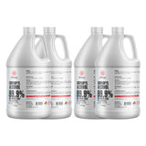 Four 1-gallon Alliance Chemical Isopropyl Alcohol 99.9% ACS Reagent Grade HDPE jugs with handles and white screw caps