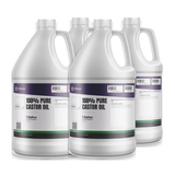 100% Pure Castor Oil ACS Reagent Grade in four 1-gallon plastic jugs, Alliance Chemical